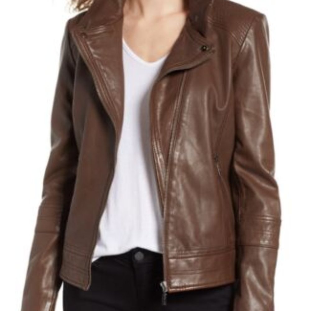 Bernardo Leather Moto Jacket NWT